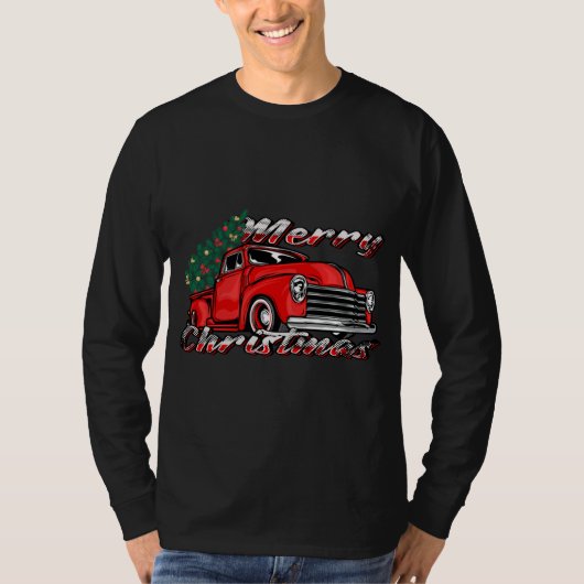  Red Truck Tree Merry Xmas - Red Truck T-shirt (Voorkant)