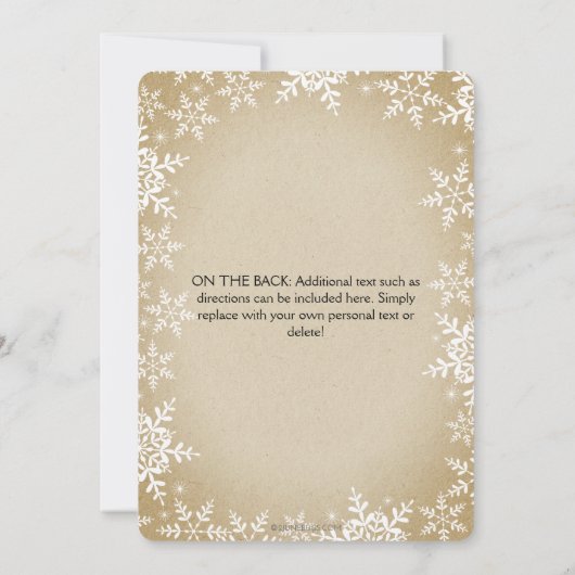 Red Truck Tree & Snowflakes Rustige kerstparty Kaart (Achterkant)