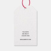 Red Truck Valentijnsdag Poem Favor Gift Labels Cadeaulabel (Achterkant)