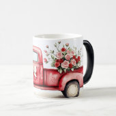 Red Truck Valentine Magische Mok (Voorkant rechts)
