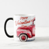 Red Truck Valentine Magische Mok (Links)