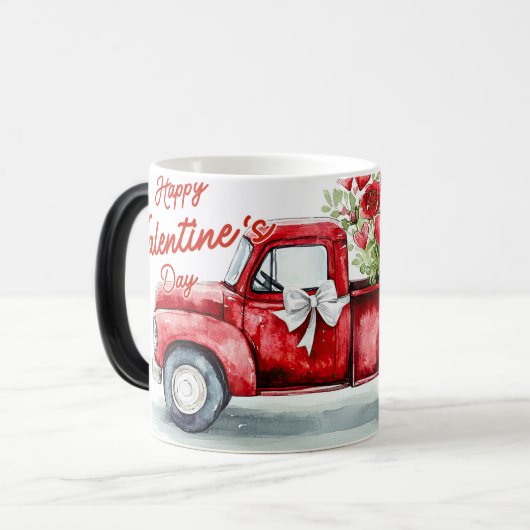 Red Truck Valentine Magische Mok (Voorkant links)