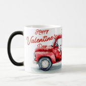 Red Truck Valentine Magische Mok (Links)