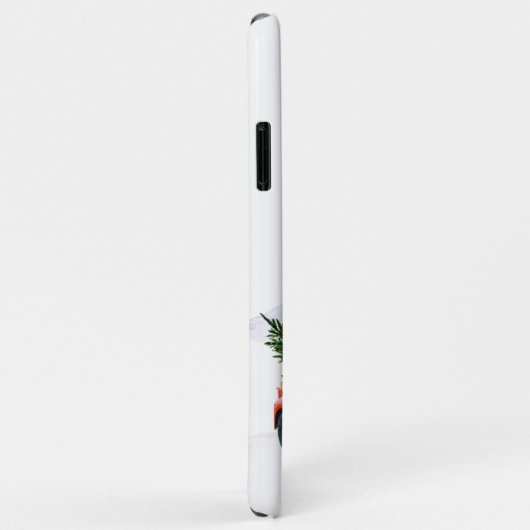  Red Truck van Barn-kerstboom Case-Mate iPhone Case (Achterkant/rechts)