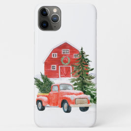 Red Truck van Barn-kerstboom Case-Mate iPhone Case