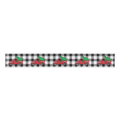 Red Truck | Zwart | White Buffalo Check Pattern Grosgrain Lint (Voorkant)