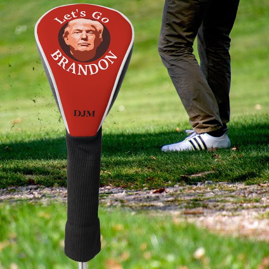 Red Trump Laten we Brandon Monogram gaan doen Golfheadcover