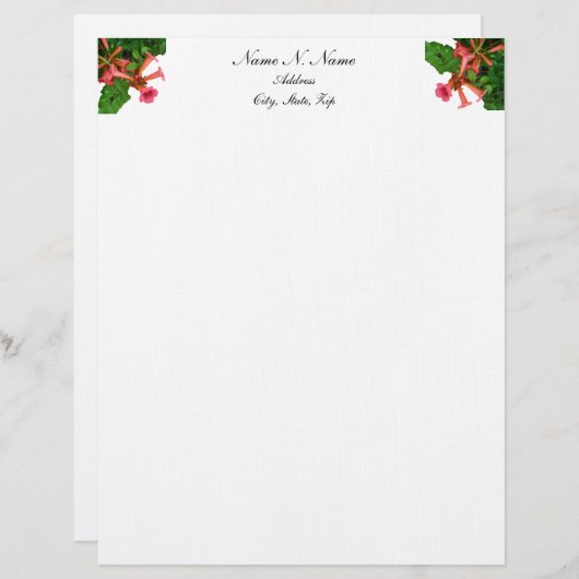 Red Trumpet Briefhoofd Sjabloon (Voorkant / Achterkant)