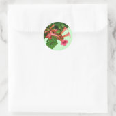 Red Trumpet Ronde Sticker (Tas)