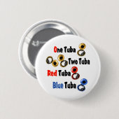 Red Tuba Blue Tuba Ronde Button 5,7 Cm (Voorkant /achterkant)