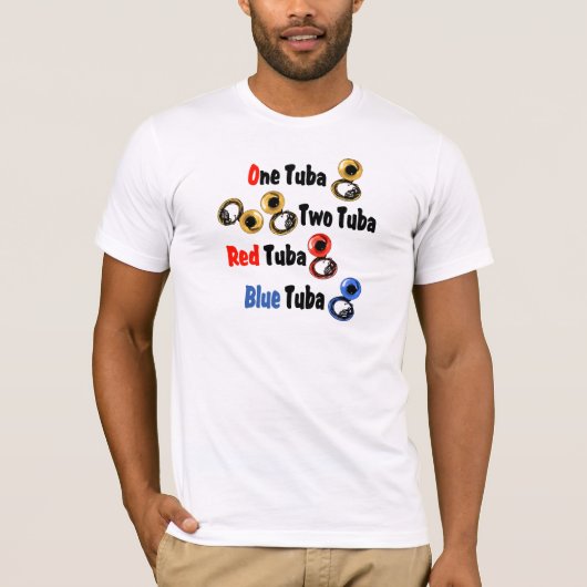 Red Tuba Blue Tuba T-shirt (Voorkant)