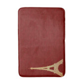 Red Tufted look met Eiffel Tower Bath Mat (Voorkant Verticaal)
