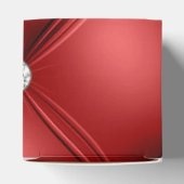 Red Tufted Small Square Decorative Pattern Bedankdoosjes (Bovenkant)