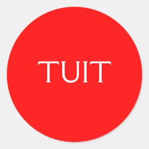Red TUIT Ronde Sticker