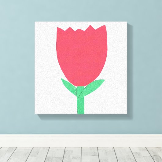 Red Tulip Art Canvas Afdruk (Insitu (Houten vloer))