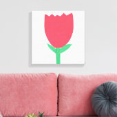 Red Tulip Art Canvas Afdruk (Insitu (Woonkamer))