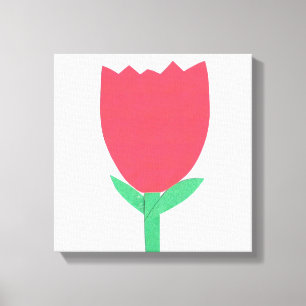 Red Tulip Art Canvas Afdruk