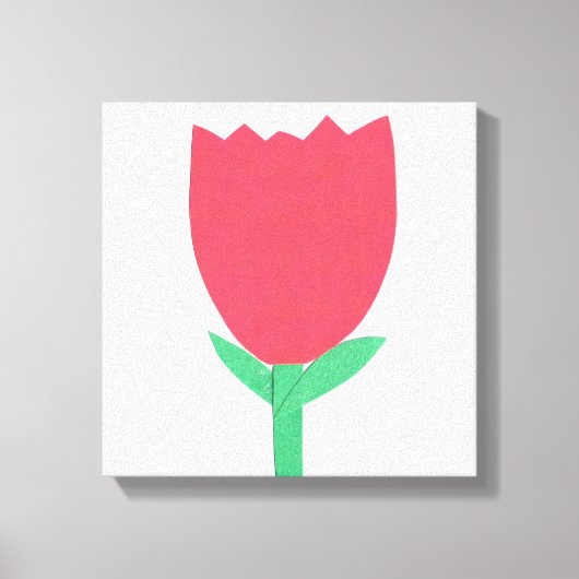 Red Tulip Art Canvas Afdruk (Voorkant)