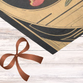 Red Tulip Art Deco Viool en Easter Eggs Musical Tissuepapier