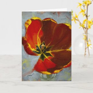 Red Tulip Blank groet en Notecard Kaart