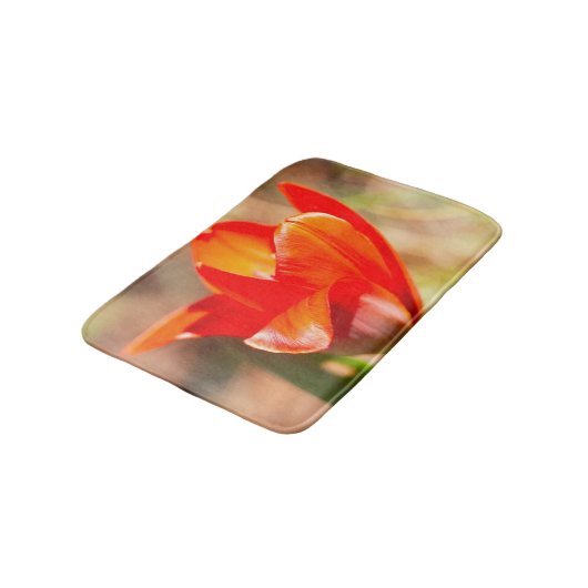 Red Tulip Blossom Badmat (Gekanteld)