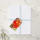 Red Tulip Blossom Cadeaulabel (Met Touw)