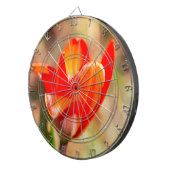 Red Tulip Blossom Dartbord (Voorkant Rechts)