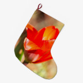Red Tulip Blossom Grote Kerstsok (Voorkant (Hangend))