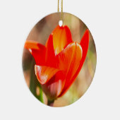 Red Tulip Blossom Keramisch Ornament (Rechts)