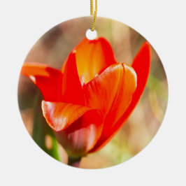 Red Tulip Blossom Keramisch Ornament