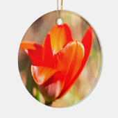 Red Tulip Blossom Keramisch Ornament (Links)