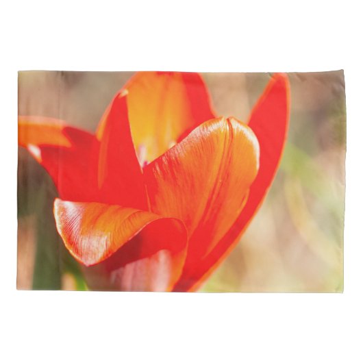 Red Tulip Blossom Kussensloop (Achterkant)