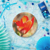 Red Tulip Blossom Papieren Bordje (Feest)