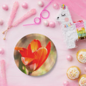 Red Tulip Blossom Papieren Bordje (Feest)