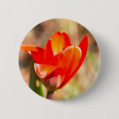 Red Tulip Blossom Ronde Button 5,7 Cm (Voorkant)
