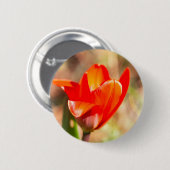 Red Tulip Blossom Ronde Button 5,7 Cm (Voorkant /achterkant)