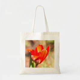 Red Tulip Blossom Tote Bag