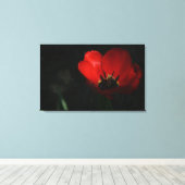Red Tulip Canvas Afdruk (Insitu (Houten vloer))