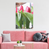 Red Tulip Canvas Afdruk (Insitu (Woonkamer))