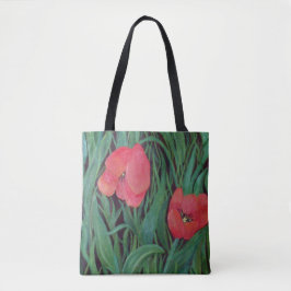 Red Tulip Canvas tas