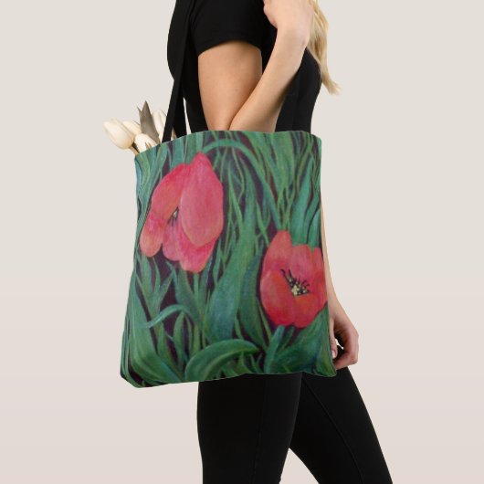 Red Tulip Canvas tas (Dichtbij)