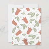 Red Tulip Drawn Icon Personal Note Kaart (Achterkant)