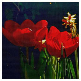 Red Tulip Fabric Stof