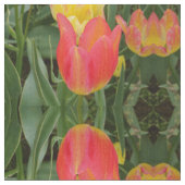 Red Tulip Fabric Stof (Close Up)