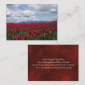 Red Tulip Field Visitekaartje (Voorkant / Achterkant)