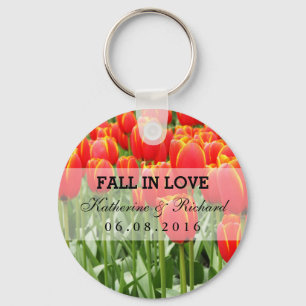 Red Tulip Field Wedding Favor Keepomwille Sleutelh Sleutelhanger