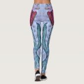 Red Tulip Floral Leggings (Achterkant)