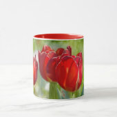  Red Tulip Flowers Art Mok Cup (Midden)