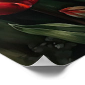 Red Tulip Flowers Art Print Poster (Hoek)
