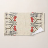  Red Tulip Flowers Besler Bath Towel Set Bad Handdoek (Handdoek)